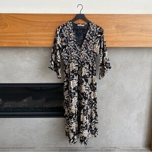 Banjanan Flowy Floral Printed Maxi Dress, Size S